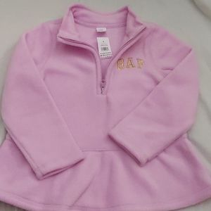 Toddler Girl's Gap Fleece Half Zip Sweater
